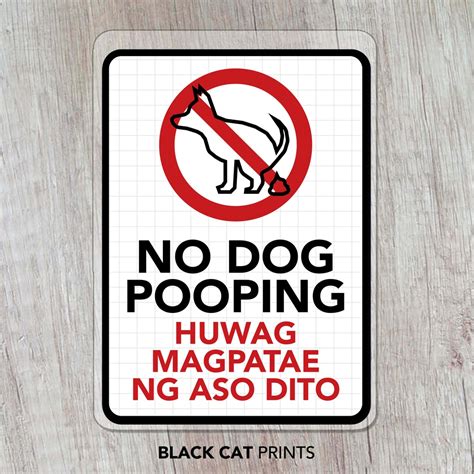 Bawal Magpatae Ng Aso Laminated Signage Sign Boards S.